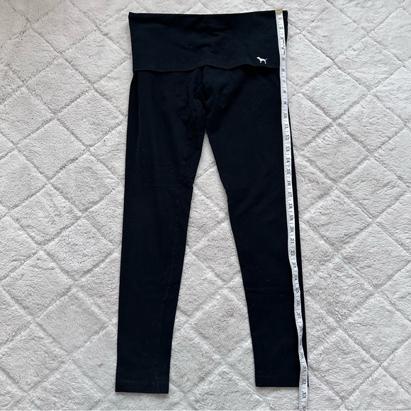 Victoria's Secret PINK | Black Mid-rise Fold Over Yoga Pants | Size Small - Picture 9 of 11